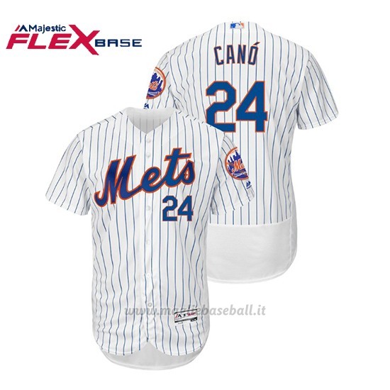 Maglia Baseball Uomo New York Mets Robinson Cano Flex Base Autentico Collezione 1ªBlanco